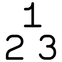 Number Icon from Ultimate Light Set