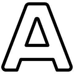 Outline Text Icon from Ultimate Light Set