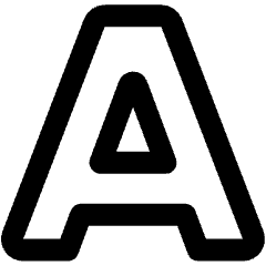 Outline Text Icon from Ultimate Bold Set