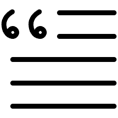 Quotation Massage Paragraph Icon from Ultimate Light Set