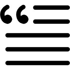Quotation Massage Paragraph Icon from Ultimate Regular Set