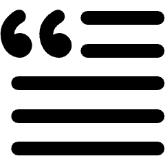 Quotation Massage Paragraph Icon from Ultimate Bold Set
