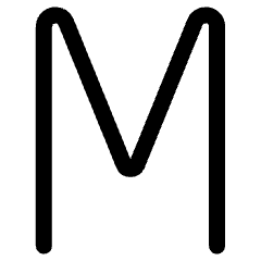 San Serif Text Character Icon from Ultimate Regular Set
