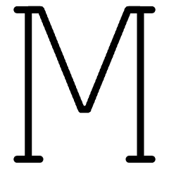 Slab Serif Text Character Icon from Ultimate Light Set