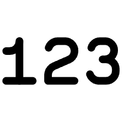 Text Format Numeric Icon from Ultimate Regular Set