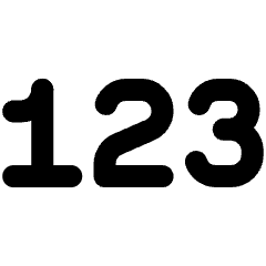 Text Format Numeric Icon from Ultimate Bold Set