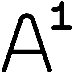 Text Format Superscript Icon from Ultimate Regular Set