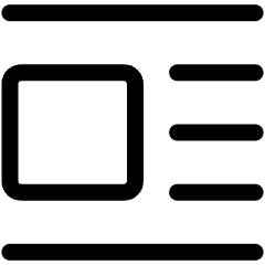 Text Image Left Icon from Ultimate Regular Set