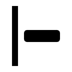 Align Horizontal Left Alt Icon from Outlined Line - Streamline Material Set