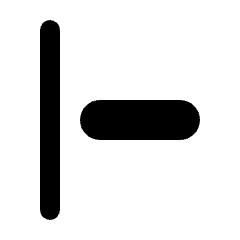 Align Horizontal Left Alt Fill Icon from Rounded Fill - Material Pro Set