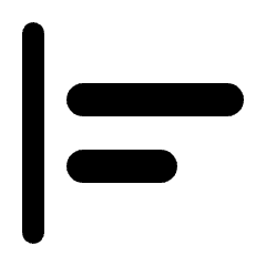 Align Horizontal Left Fill Icon from Rounded Fill - Streamline Material Set