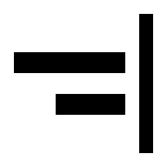 Align Horizontal Right Icon from Sharp Line - Material Pro Set