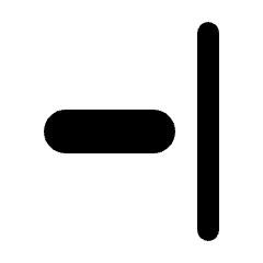 Align Horizontal Right Alt Fill Icon from Rounded Fill - Streamline Material Set