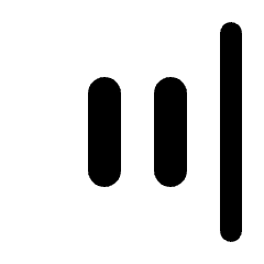 Align Justify Flex End Fill Icon from Rounded Fill - Streamline Material Set