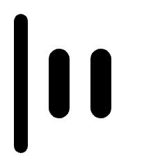 Align Justify Flex Start Fill Icon from Rounded Fill - Streamline Material Set