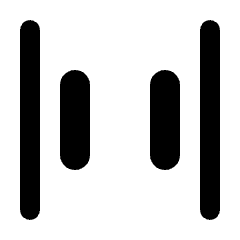 Align Justify Space Around Fill Icon from Rounded Fill - Material Pro Set