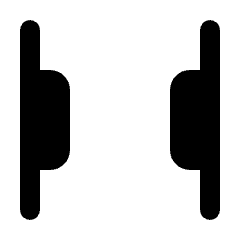 Align Justify Space Between Icon from Rounded Line - Material Pro Set