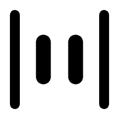 Align Justify Space Even Fill Icon from Rounded Fill - Streamline Material Set