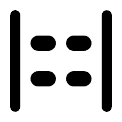 Align Justify Stretch Fill Icon from Rounded Fill - Streamline Material Set