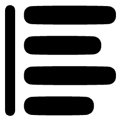 Align Left 2 Icon from Plump Remix Set