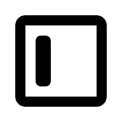 Align Object Left Icon from Rounded Line - Material Pro Set