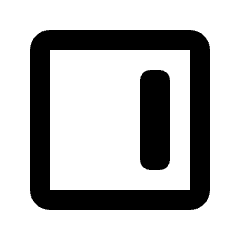 Align Object Right Icon from Rounded Line - Material Pro Set