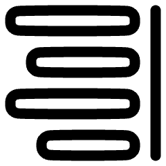 Align Right 2 Icon from Plump Line Set