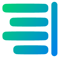 Align Right 2 Icon from Plump Gradient Set