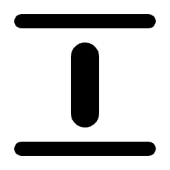 Align Self Stretch Fill Icon from Rounded Fill - Streamline Material Set