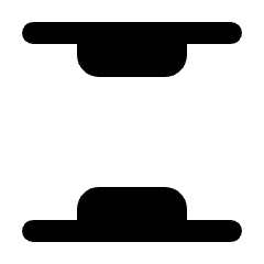 Align Space Between Icon from Rounded Line - Streamline Material Set