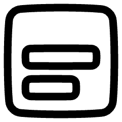 Align Text Bottom Icon from Plump Line Set