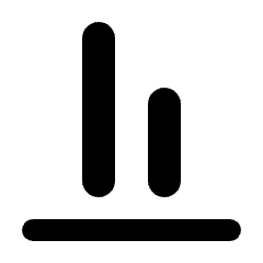 Align Vertical Bottom Fill Icon from Rounded Fill - Streamline Material Set