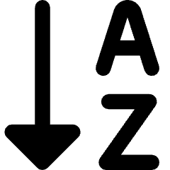 Ascending Alphabetical Order Icon from Core Remix Set