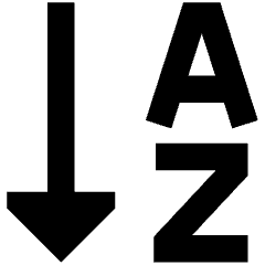 Ascending Alphabetical Order Icon from Sharp Remix Set