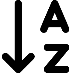 Ascending Alphabetical Order Icon from Micro Line Set