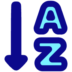 Ascending Alphabetical Order Icon from Plump Pop Set