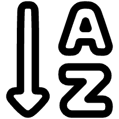 Ascending Alphabetical Order Icon from Plump Line Set