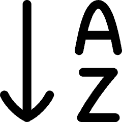 Ascending Alphabetical Order Icon from Flex Line Set