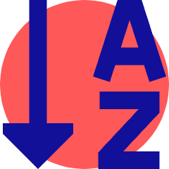 Ascending Alphabetical Order Icon from Sharp Pop Set