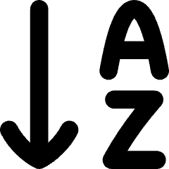 Ascending Alphabetical Order Icon from Flex Solid Set