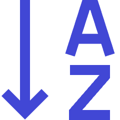 Ascending Alphabetical Order Icon from Sharp Duo Set