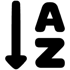 Ascending Alphabetical Order Icon from Plump Solid Set