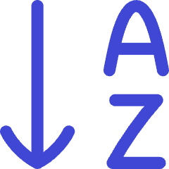 Ascending Alphabetical Order Icon from Flex Duo Set