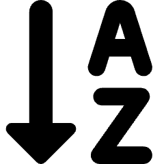 Ascending Alphabetical Order Icon from Core Solid Set