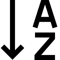 Ascending Alphabetical Order Icon from Sharp Line Set