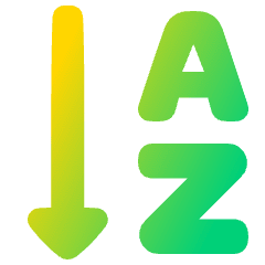 Ascending Alphabetical Order Icon from Plump Gradient Set
