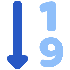 Ascending Number Order Icon from Plump Flat Set