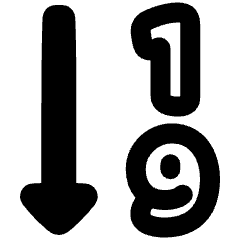 Ascending Number Order Icon from Plump Remix Set