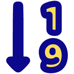 Ascending Number Order Icon from Plump Pop Set