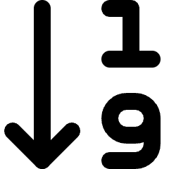 Ascending Number Order Icon from Micro Line Set